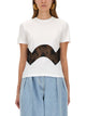 Nina Ricci Jersey Tshirt With Lace Insert