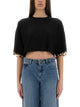 Paco Rabanne Knitted Cropped T Shirt