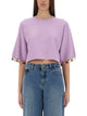 Paco Rabanne Knitted Cropped T Shirt