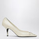 Jacquemus Ivory Python-Effect Embossed Leather Tourni Décolleté