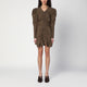 Isabel Marant Étoile Briali Mini Dress With Green Khaki Zip
