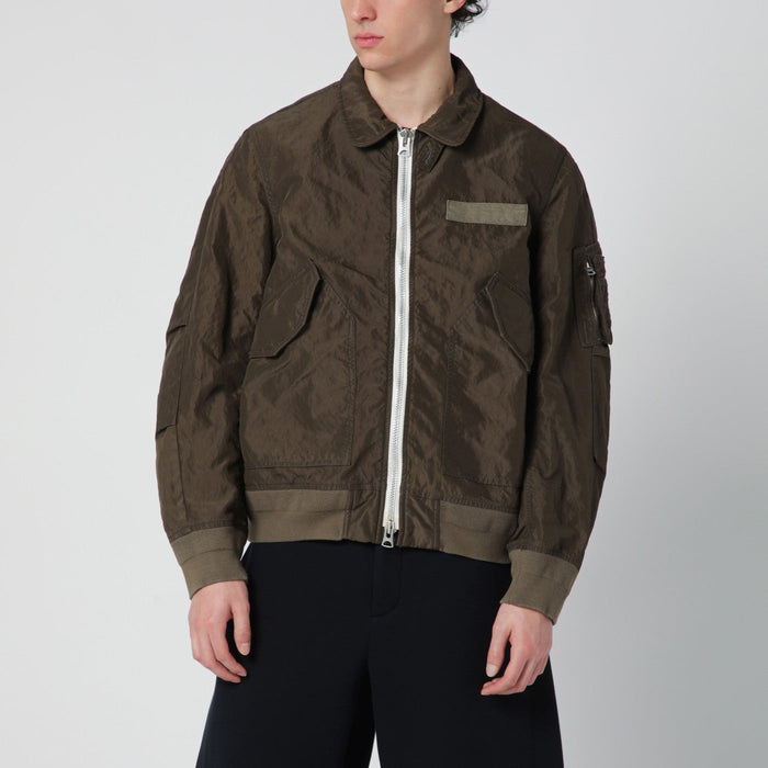 Sacai Khaki Green Nylon Jacket