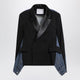 Sacai Double-Breasted Jacket In Wool And Denim