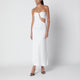 Christopher Esber Strapless White Dress With Crystal Pendant