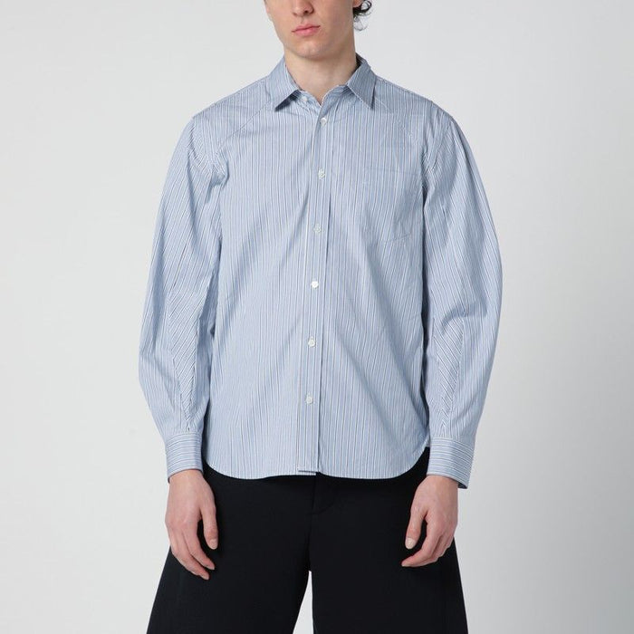 Sacai Light Blue Striped Cotton Shirt