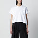 Sacai White Cropped Cotton Tshirt