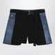 Sacai Black Wool And Denim Shorts