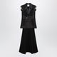 Sacai Black Wool Organza Vest