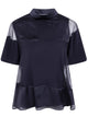 Sacai Satin X Cotton Jersey T-Shirt