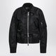 Sacai Black Satineffect Nylon Zip Bomber Jacket