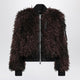 Sacai Bomber Jacket With Curlyeffect Faux Fur Inserts