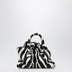 The Attico La Passeggiata Mini Bag In Black And White Pony Hair Leather