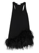 The Attico Feather Trim Mini Dress