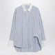 The Attico Light Blue/White Striped Shirt