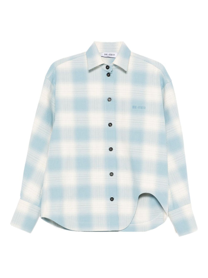 The Attico White Light Blue Cotton Wool Polyamide Shirt
