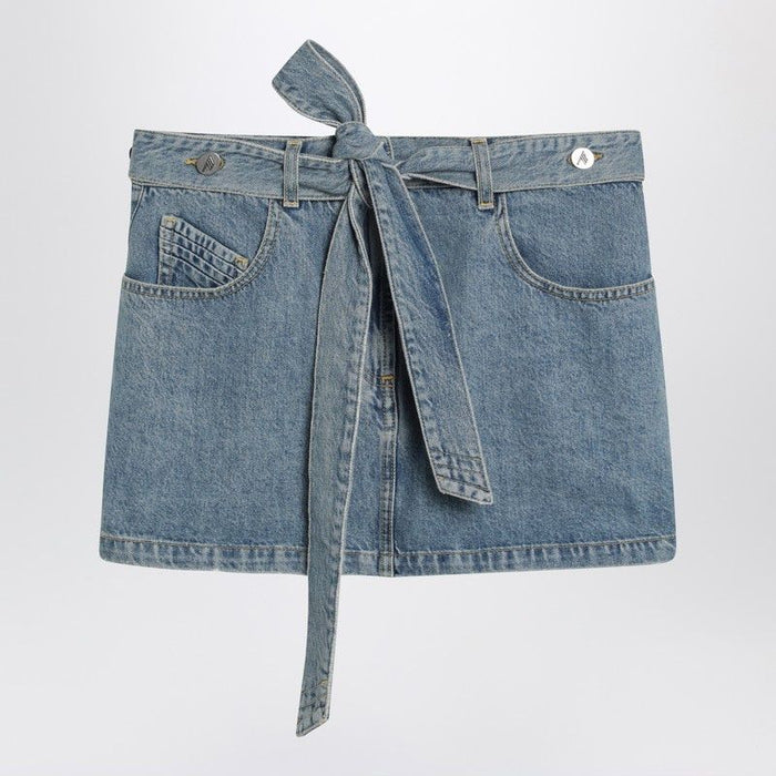 The Attico Light Blue Denim Mini Skirt