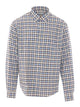 Nn07 Brown And Light Blue Deon Shirt
