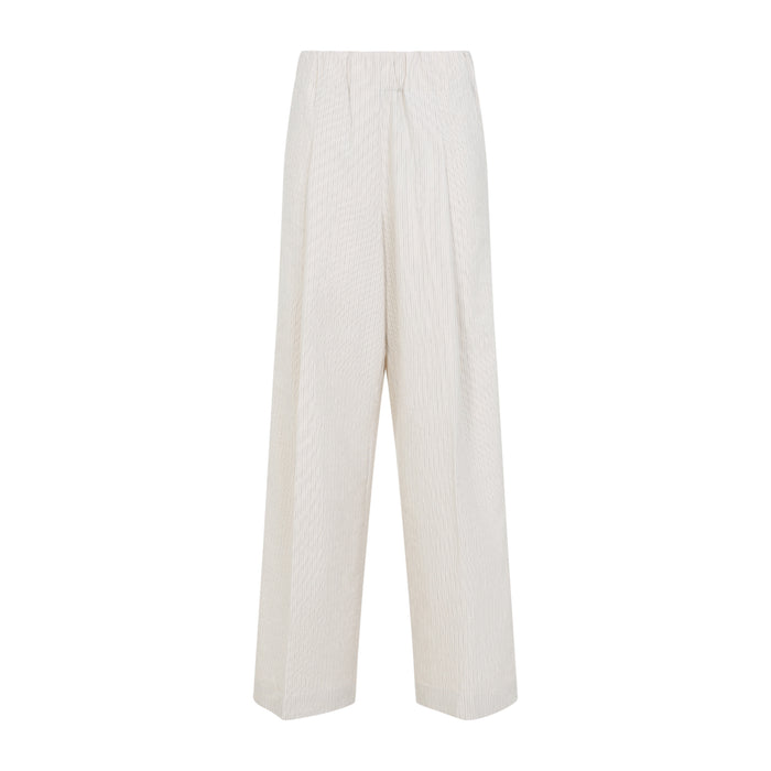 Dries Van Noten Ecru Pila Cotton Pants