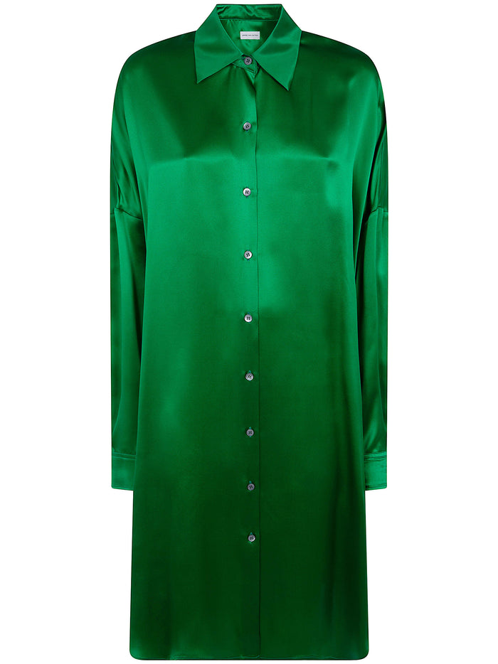 Dries Van Noten "Dasia" Long Classic Shirt Mini Dress