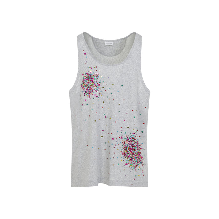 Dries Van Noten Grey Hulo Cotton Tank Top