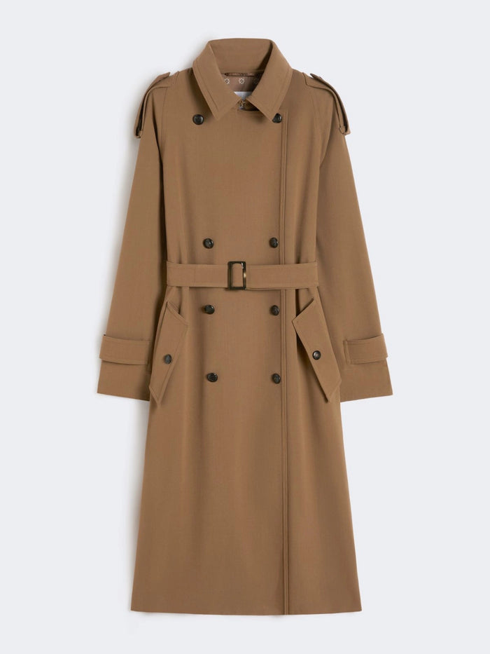 Max Mara Brow Wool Certo Trench Coat