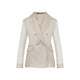 Max Mara Pianoforte Sand Beige Silk Slogan Organza Jacket