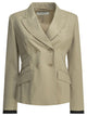 Max Mara Beige Virgin Wool Mohair Silk Acetate Polyester Double-Breasted Wool Blazer