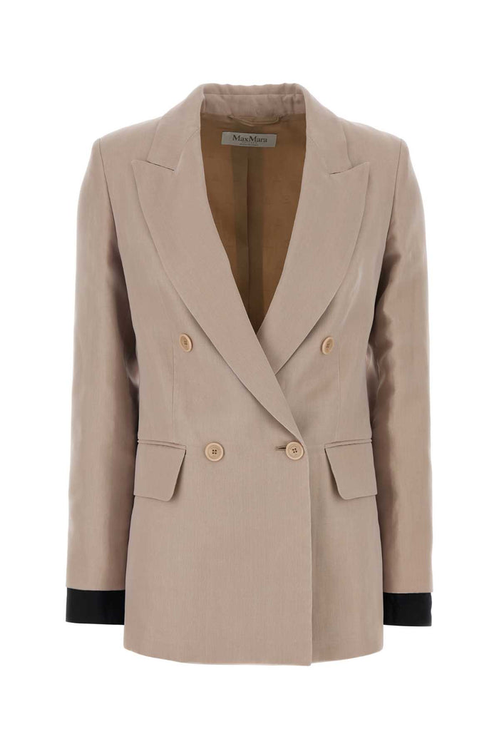 Max Mara Pink Silk Feltro Blazer