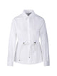 Max Mara Mxmtazzina Poplin White Cotton Shirt
