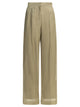 Max Mara Pianoforte Tailored Beige Silk Pants