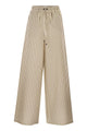 Max Mara Mxmordine - Wide-Leg Trousers In Striped Cotton And Silk Canvas