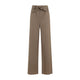 Max Mara Tobacco Light Brown Virgin Wool Salpa Bow Pants