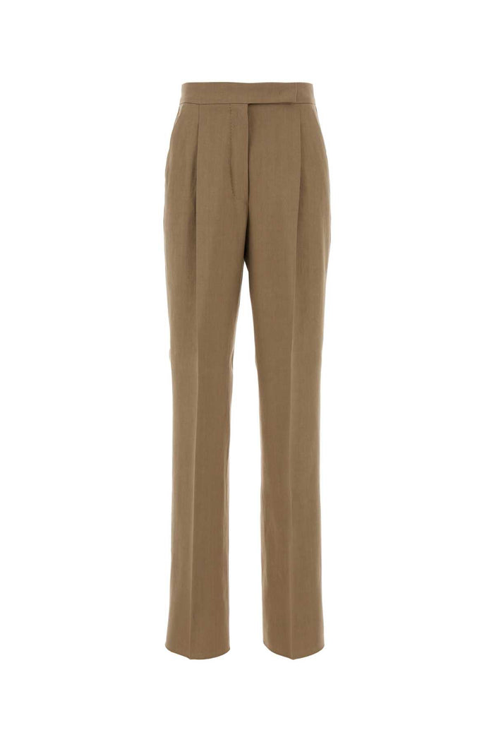 Max Mara Beige Hemp Abate Pant