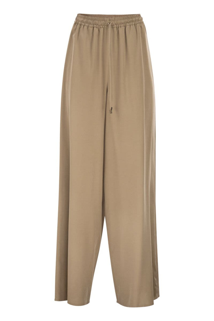 Max Mara Mxmgenero - Wide-Leg Trousers In Washed Silk