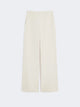 Max Mara White Stretch Cotton Dentice Wide-Leg Pant