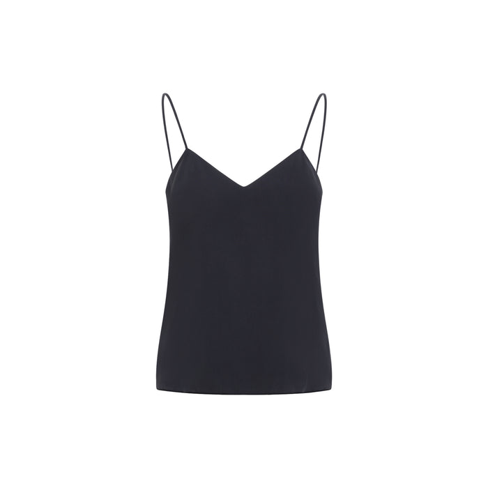 Max Mara Navy Blue Silk Unghia Washed Silk Tank Top