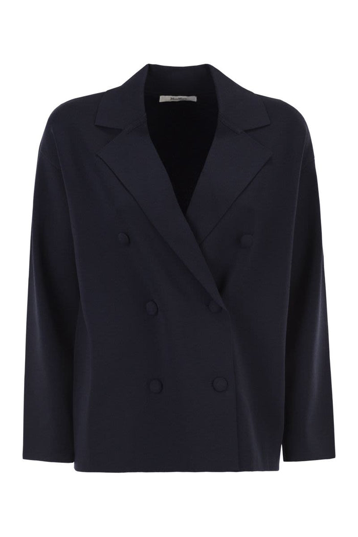 Max Mara Mxpcalte - Double-Breasted Viscose Crêpe Jacket