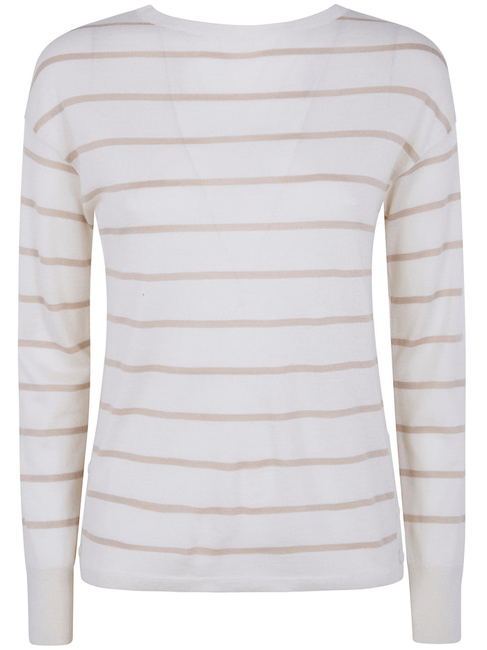 Max Mara "Mxptabella" Stripes Silk Cashmere Sweater