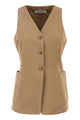 Max Mara Mxmfalla - Pinstriped Jacquard Jersey Waistcoat