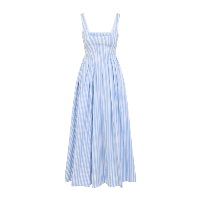 Max Mara Sportmax Spxfilmato – Striped Cotton Midi Dress With Full Skirt