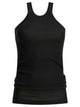 Max Mara Sportmax Black Cotton Silk Elastane Cotton And Silk Tank Top