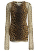 Max Mara Sportmax Fitted Animalier Brown Polyamide Elastane Top