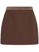 Marella Brown Polyester Mini Skirts Mltpepe