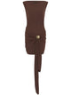 Marella Brown Polyester Mini Dresses Mltscena