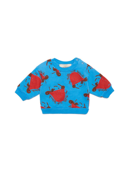 Weekend House Kids Turtle Hat Crewneck Sweatshirt