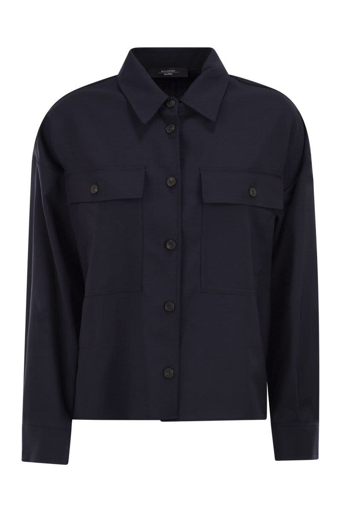 Weekend Max Mara Mulino Navy Blouse With Pockets