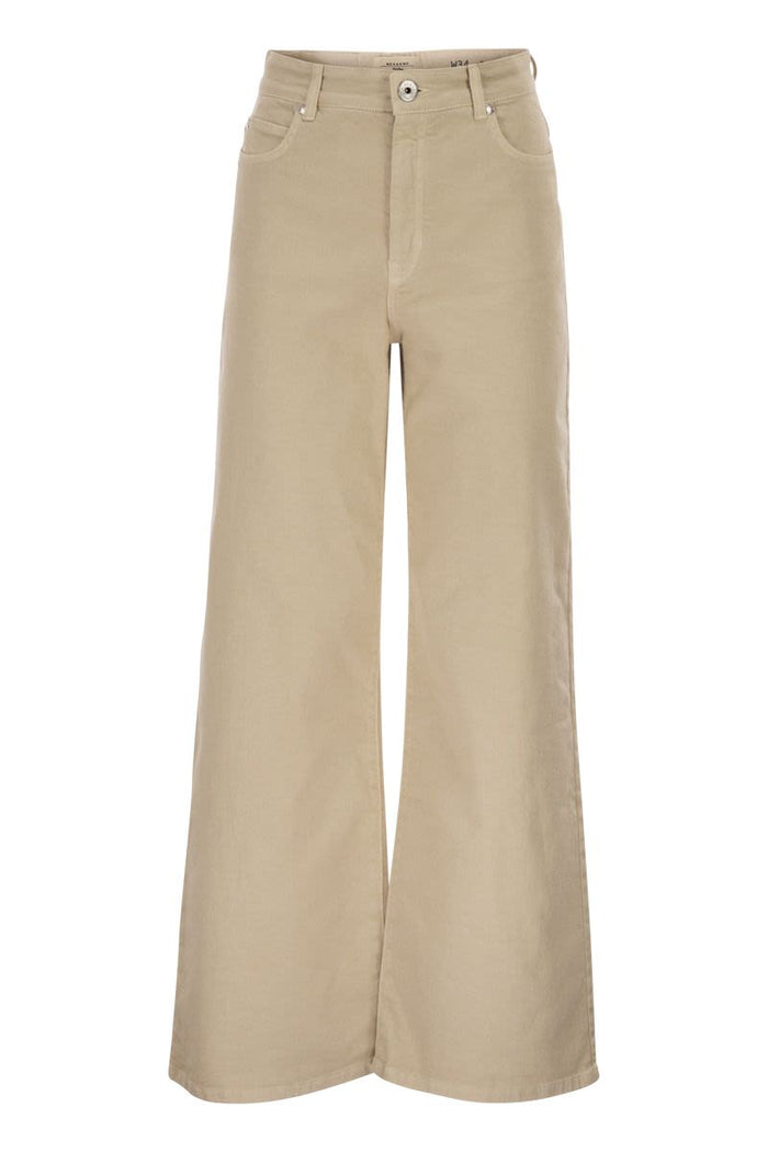 Weekend Max Mara Wkdmedina - Wide-Leg Trousers In Cotton Drill