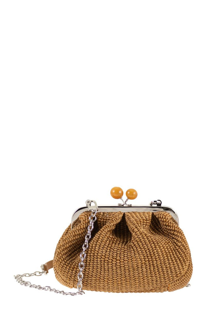 Weekend Max Mara Wkapalmas - Raffia-Effect Pasticcino Bag
