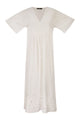 Weekend Max Mara Wkdtartufo - Long Cotton Dress With Broderie Anglaise Embroidery