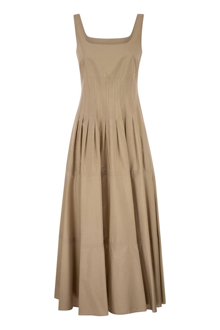Max Mara Mstfeltre - Cotton Midi Dress With Structured Bodice